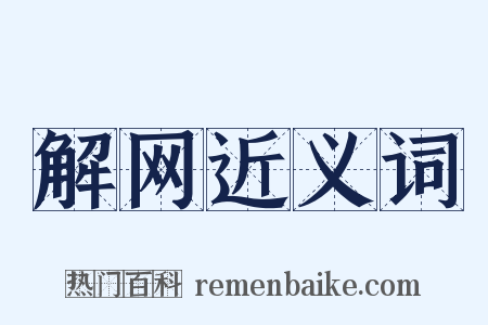 解网近义词是什么意思的图片